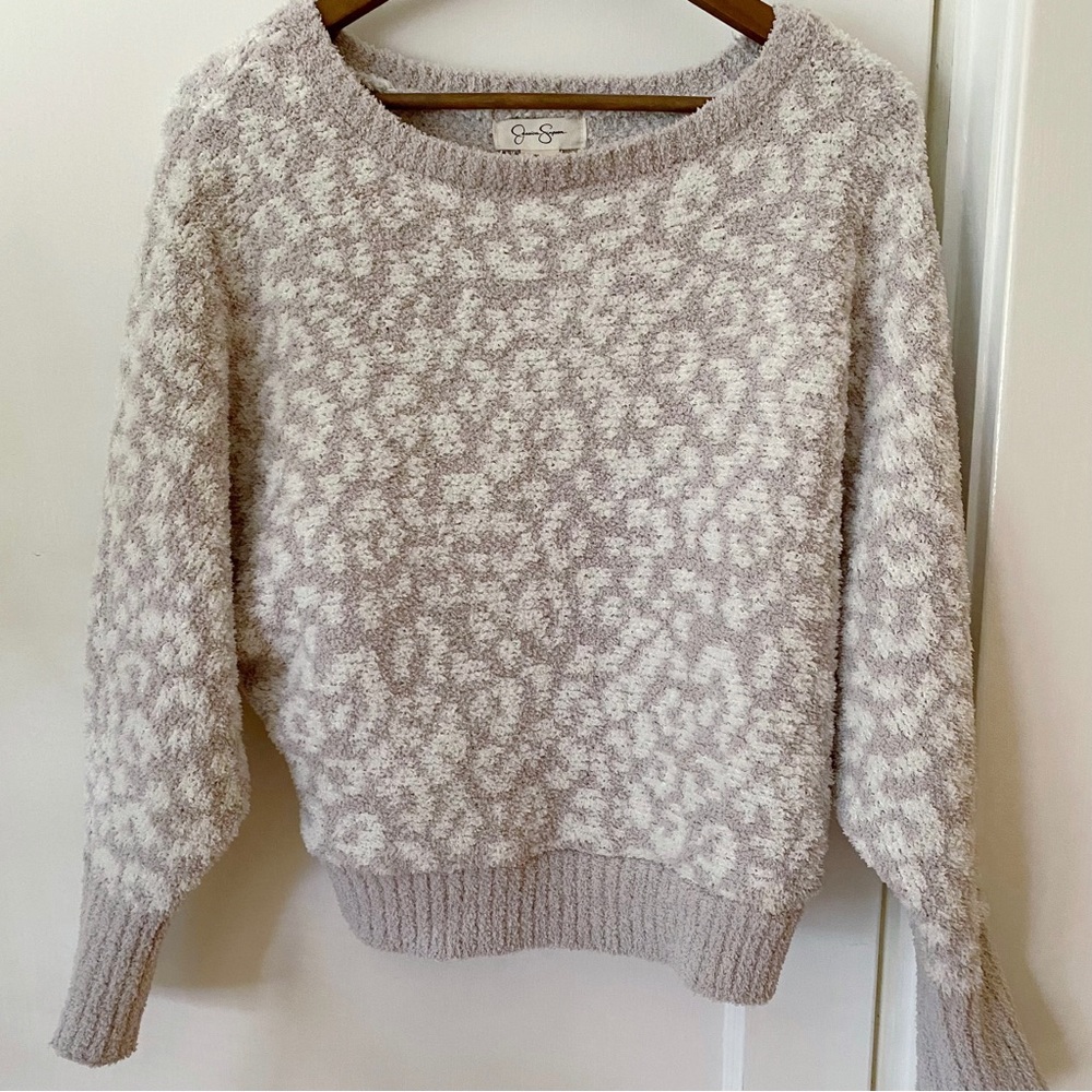 Jessica Simpson Cheetah Print Fuzzy Sweater